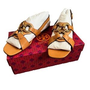 Tory Burch Ring Sandal — Light Tan, size 10